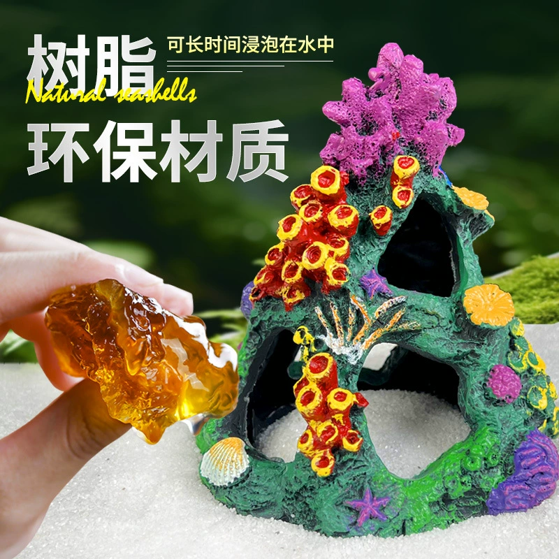 Коралловое отверстие в аквариуме для рыбного аквариума Симуляция коралловое дерево Малый морской аквариум