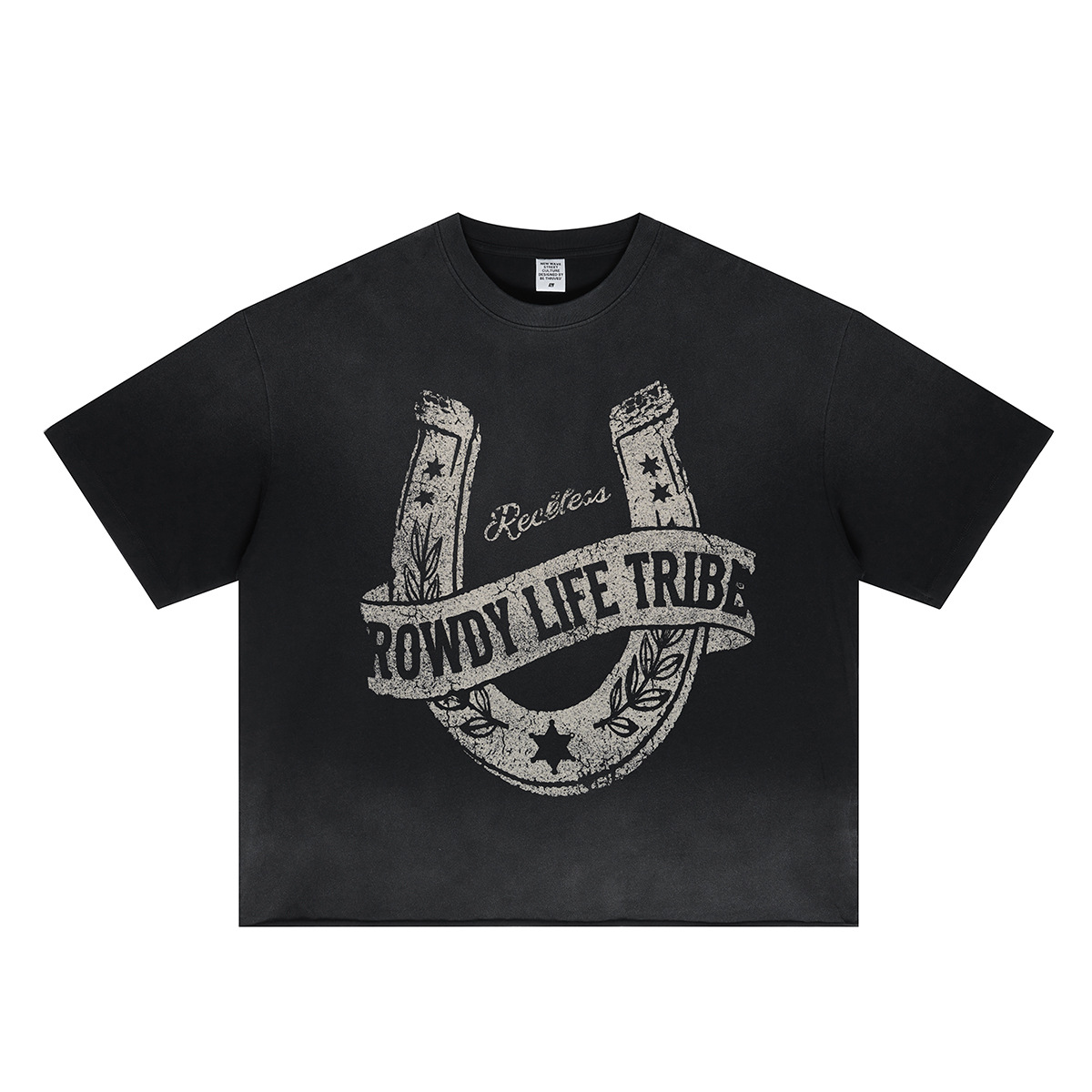 Calle secada| Nuevo estilo americano occidental calles boxy retro de manga corta hacer vieja lavado spray camiseta de impresión de caballo para hombre