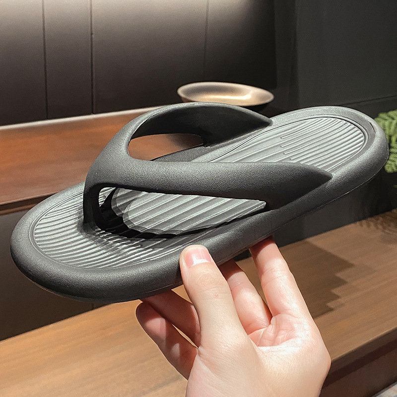 Zapatillas de suela gruesa de eva transfronteriza para hombres, sandalias y zapatillas de verano, zapatos de playa con clip, pisando mierda, pareja, chanclas, mujer