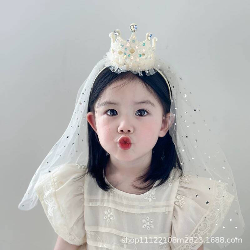 プリンセス誕生日帽子女の子パーティー雰囲気写真小道具ハッピーバースデー儀式シーンレイアウト装飾