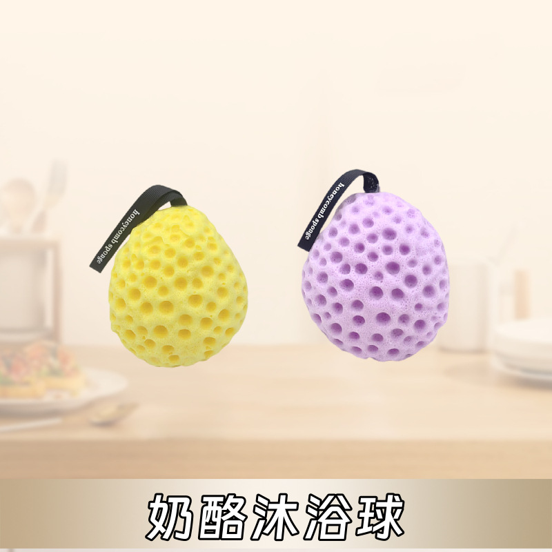 Panal japonés gran bola de baño super suave esponja niños lindo baño espuma baño flor mujer baño esponja