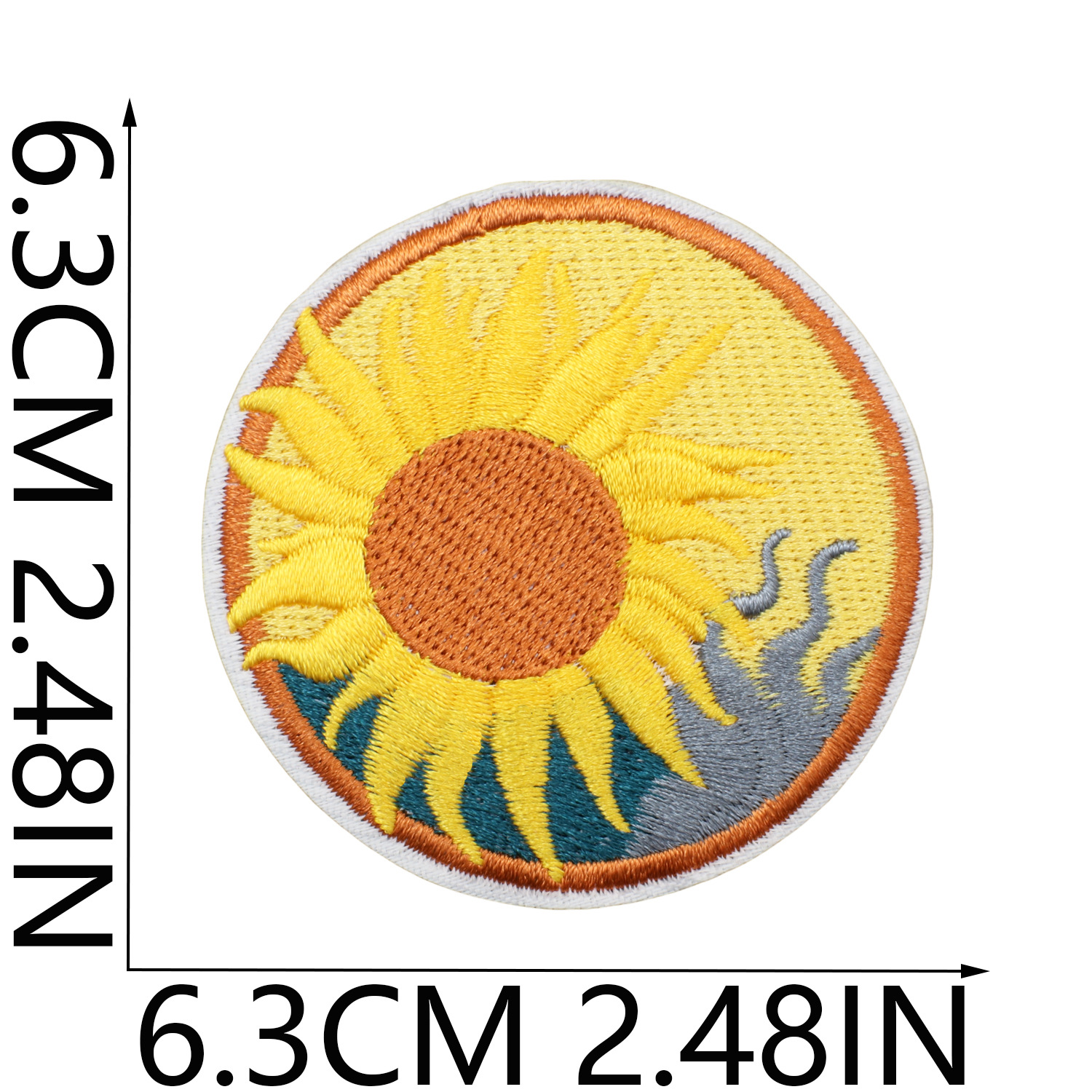 3g Weight Clothing Sticker Patches Classification 1 Piece, 1 Set Quantity Dacron thread Material Sun Pattern Casual, Elegant, Simple Style Style Embroidery Craft 1 Piece 1 Set Casual Elegant Simple Style Sun Dacron Thread Clothing Sticker Patches 4