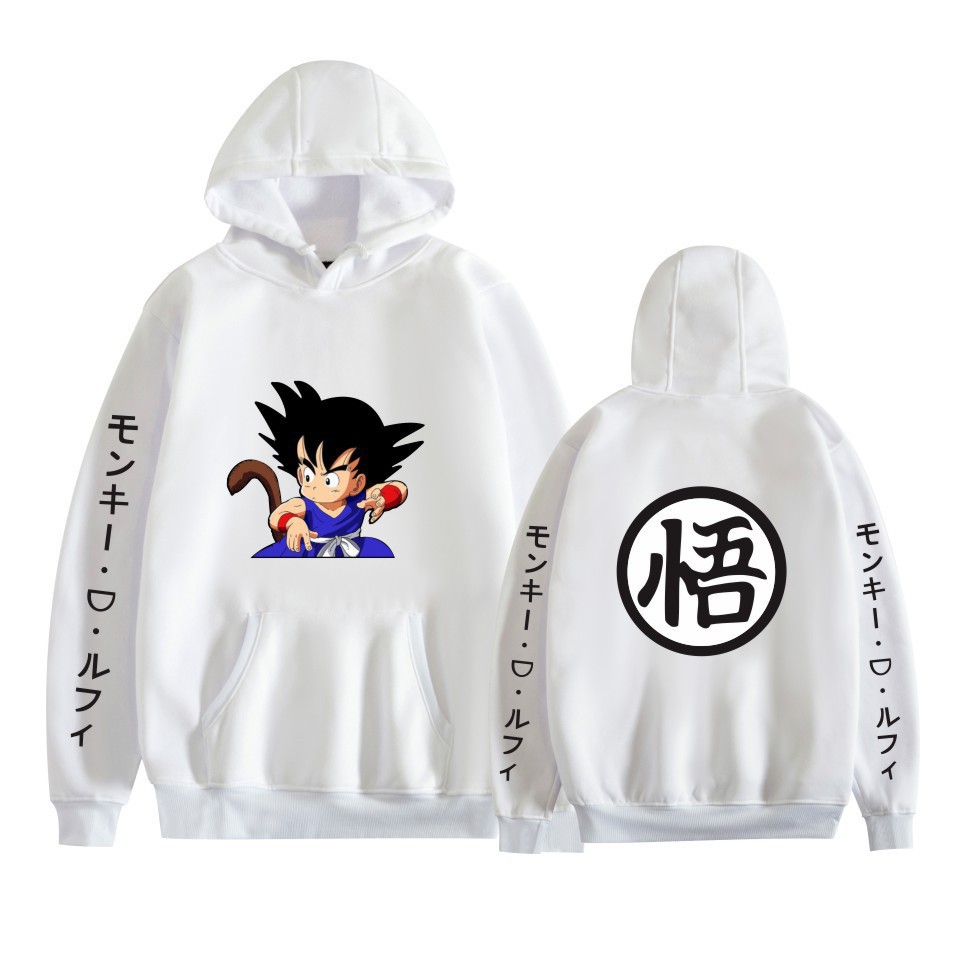 Hombre japonés transfronterizo nuevo estilo Dragon Ball Monkey King estampado casual moda suelta hombres y mujeres sudadera con capucha anime hoodie