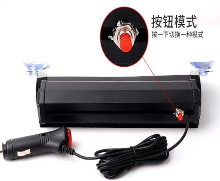 LED car warning light front windshield shovel light 8LED red and blue burst light white yellow in stock