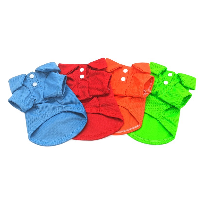 Ropa para perros primavera y verano polos para perros camiseta para mascotas protector solar para perros pequeños ropa de gato transpirable de manga corta al por mayor