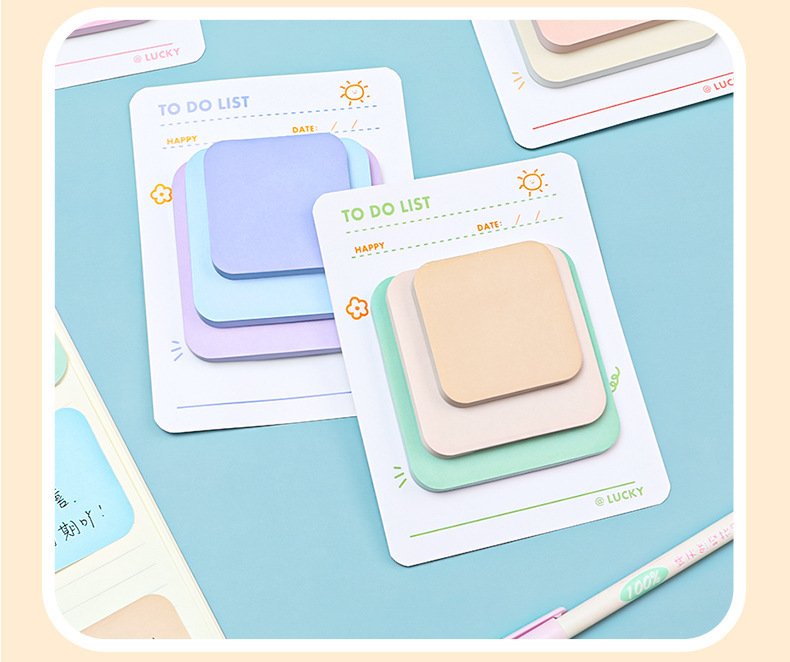 Learning Occasion 1 Piece Solid Color Learning Paper Casual Sticky Note