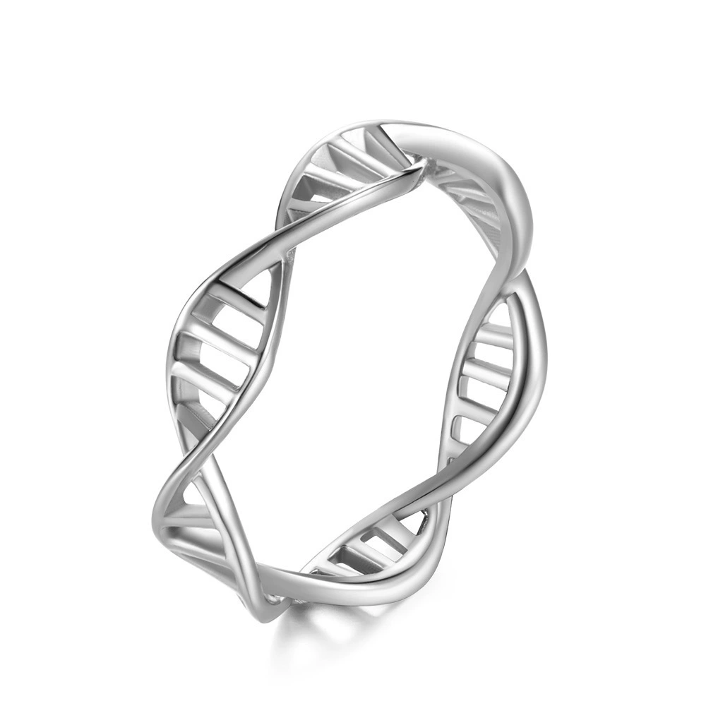 (), DNA-модель, золотое кольцо из нержавеющей стали, украшение с хвостиком, аксессуар, розовое золото, простой и элегантный дизайн