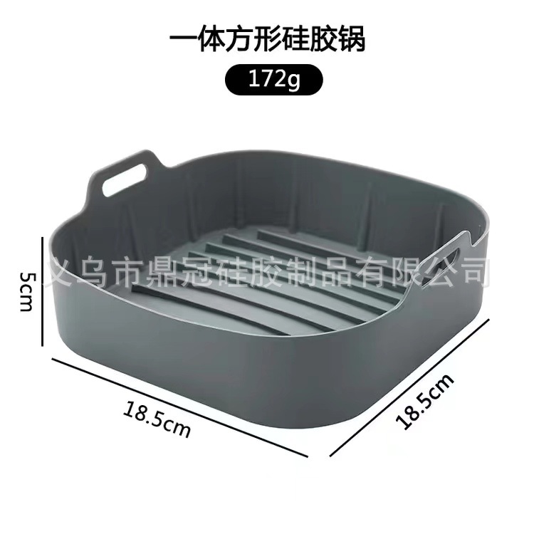 Silicona freidora de aire silicona hornear pan cuadrado microondas horno asado pollo bandeja cuadrada para hornear al por mayor
