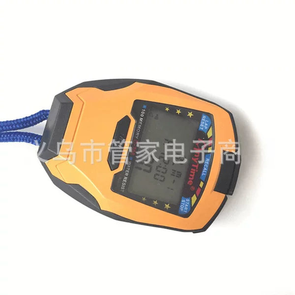 Factory direct referee track and field sports stopwatch three rows 100 multi-function waterproof electronic stopwatch 308