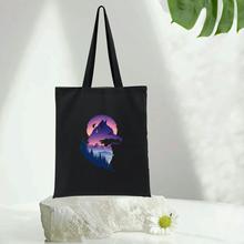 跨境亚马逊热销wolf design帆布手提包轻便适合日常通勤旅行