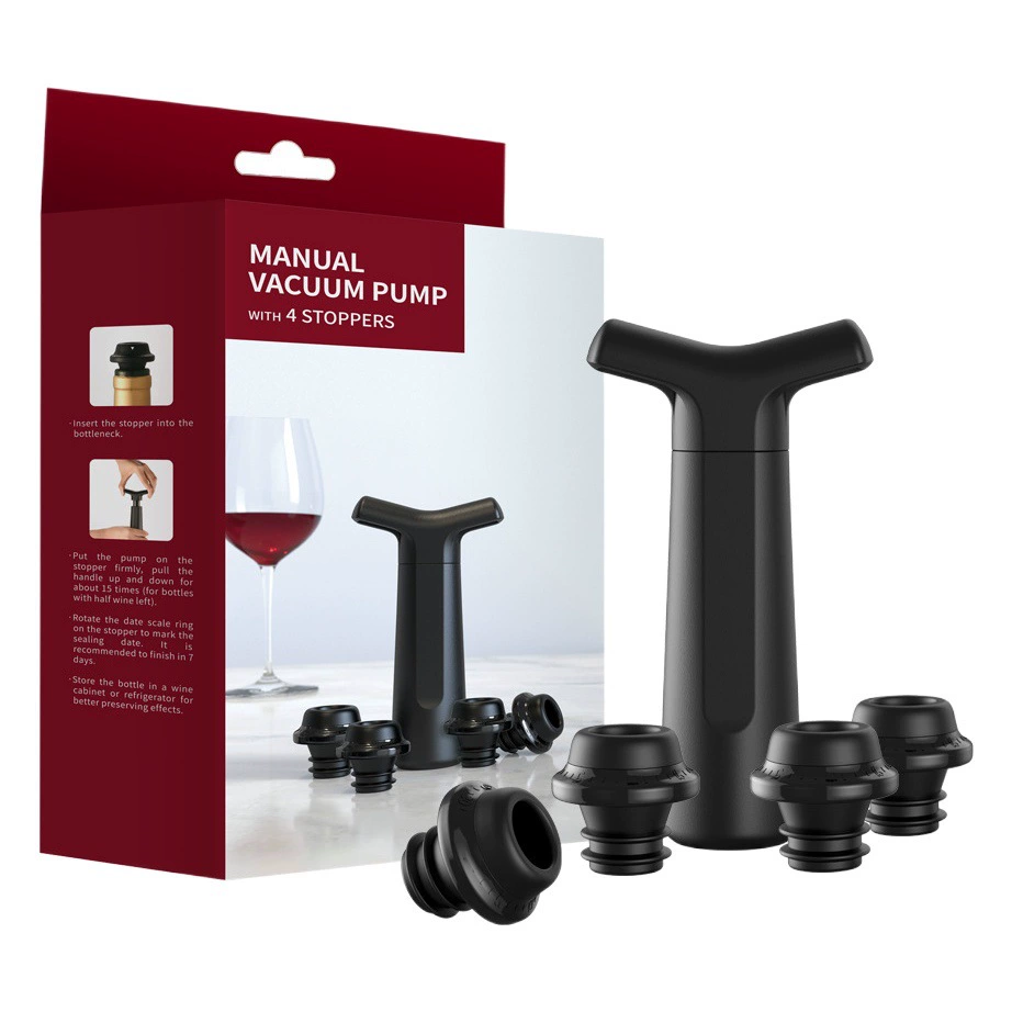 Вакуумная пробка Kolitong, долговечный пресс для свежих продуктов, Силиконовый красный винный вакуумный штекер, завод