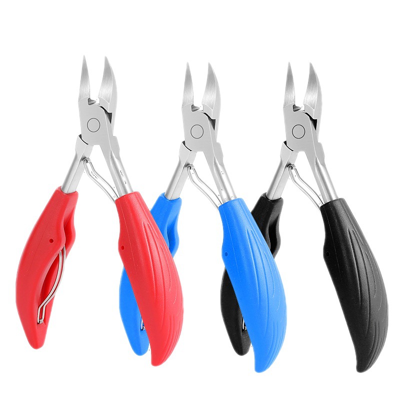 En stock al por mayor ranura de uñas águila nariz alicates de acero inoxidable de boca ancha Clippers incrustados de uñas pedicura traje de una sola pieza entrega