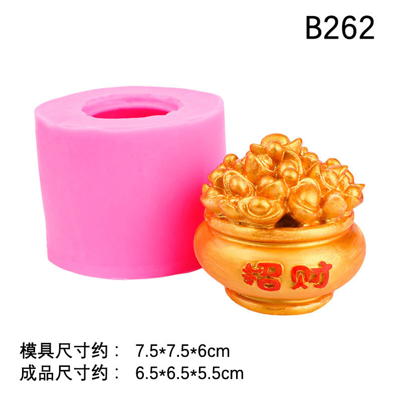 Jubao cuenca suerte bolsa de dinero lingote molde de silicona DIY personalizado hogar sala de estar Oficina recepción escritorio decoración molde