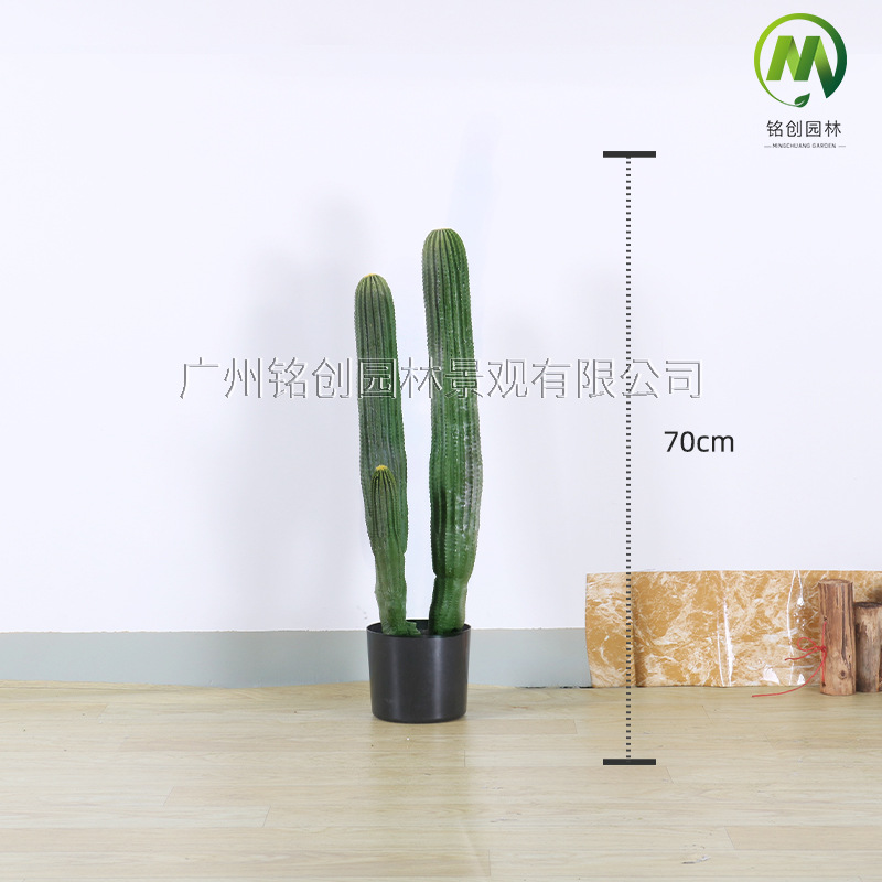 Planta tropical para paisajismo, columna de cactus de poliuretano, planta artificial grande en maceta, cactus de desierto, vara de medición decorativa. image 18