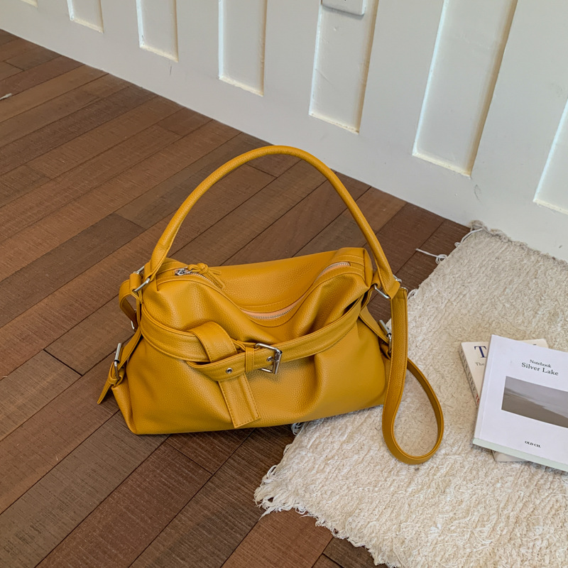 Bolsa de cubo de gran capacidad de sensación cotidiana texturas retrógradas mochila de hombro de viaje de moda bolsa de mano casual image 10