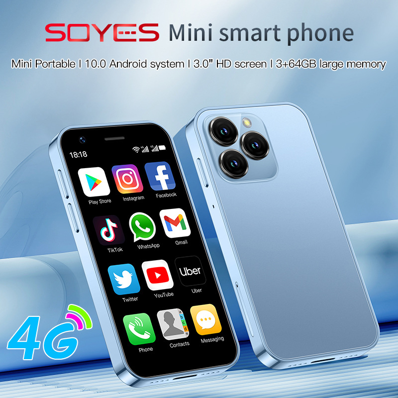 Cross-Border Bestseller Soyes Xs16 Full Network 4g Android Mini Phone Google Quad-Core Smart Backup Phone