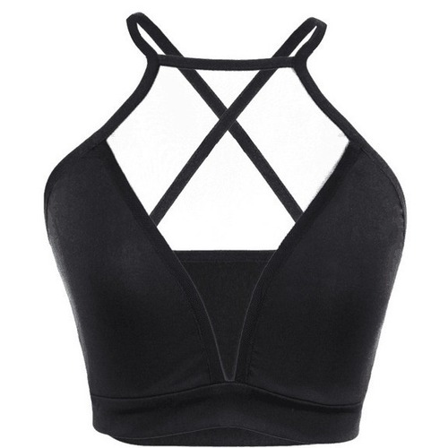 Cross-border sales European and American foreign trade mesh halter top ultra-thin sentiment lingerie bra dropshipping one-piece