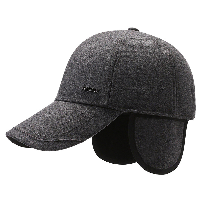 Herren Baseball Cap Aus Baumwolle Mit Ohrenschutz Für Winter_voghion.com