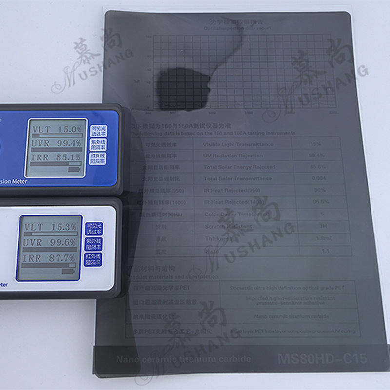 película de vidrio de alta aislamiento térmico película solar nanocerámica cloruro de carbono protector solar película de privacidad película de automóvil al por mayor