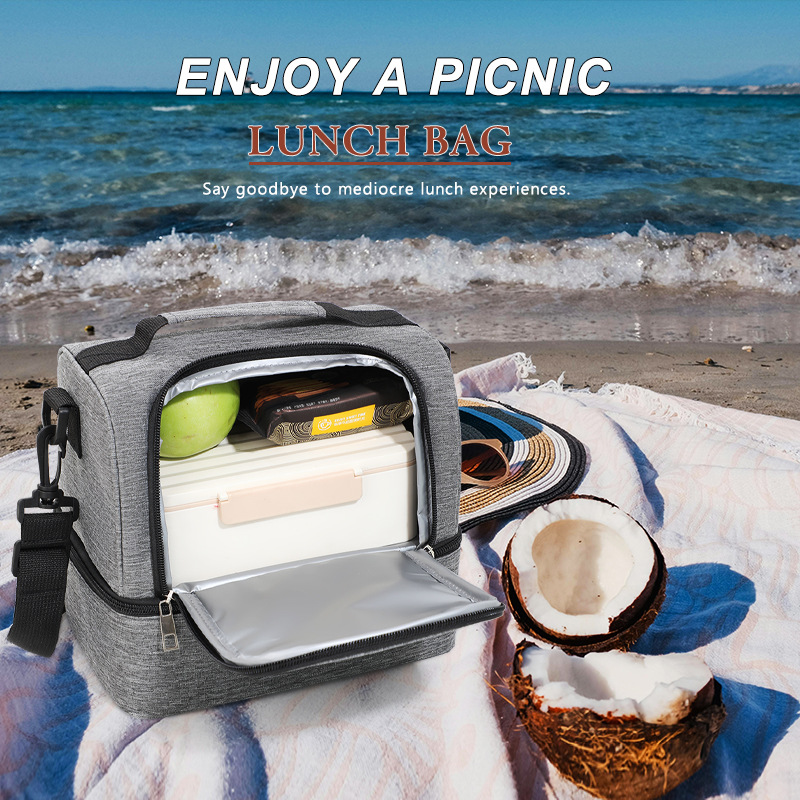 Nueva bolsa de aislamiento de tela Oxford gruesa, bolsa de picnic, bolsa bento con arroz, bolsa de almuerzo, bolsa de hielo al aire libre, bolsa de leche trasera, fresca