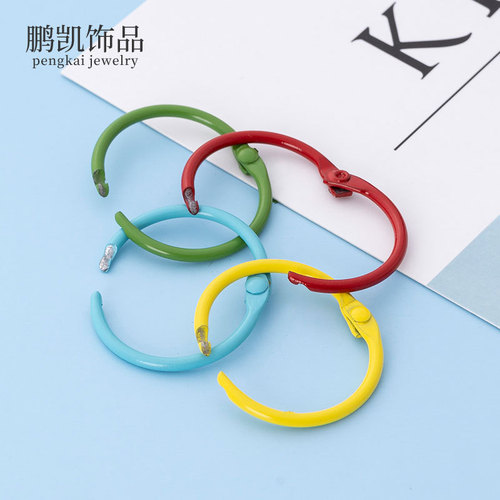 3cm binding card ring metal book ring buckle color paint open ring stationery activity ring desk calendar photo album iron ring