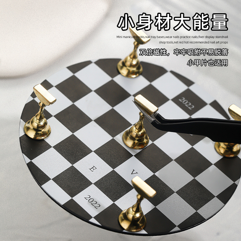 Wholesale metal beginner practice stand, gemstone practice stand, and nail plate fixation for small model nail enhancement holders