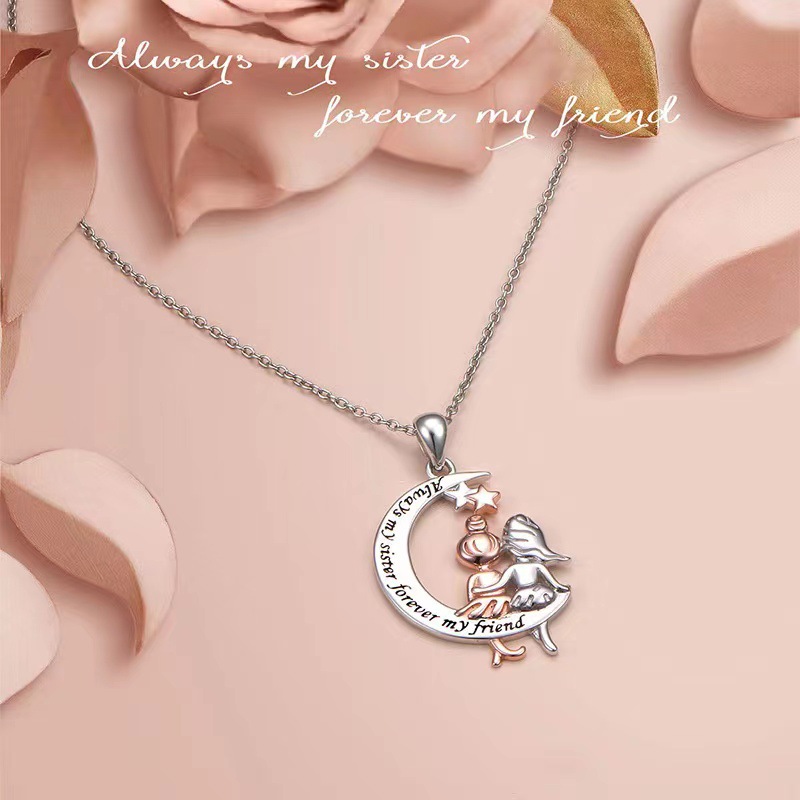 Colares de amizade para mulher estilo europeu com gravação_voghion.com