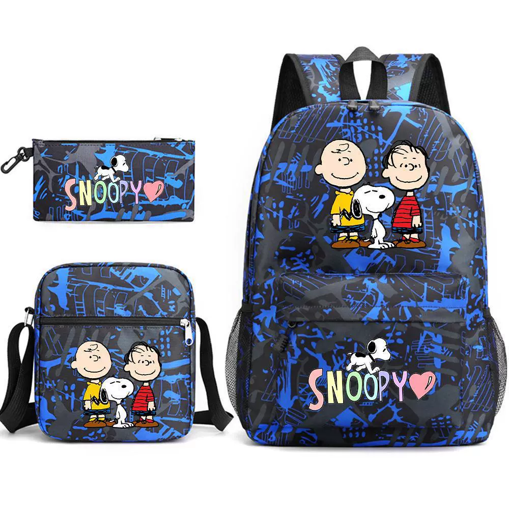 Nuby, Snoopy, набор, вместительный дорожный рюкзак для мужчин и женщин для путешествий, комплект из 3 предметов