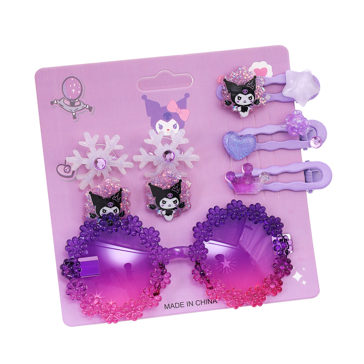 Gafas de sol para niños, accesorios para el cabello, dibujos animados, pinza para el cabello Kulomi, gafas de protección solar, verano para niñas, nuevas gafas de sol, horquilla para bebés