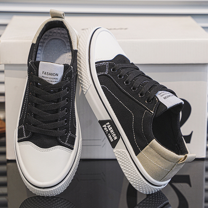 2025 zapatos de lona para hombres primavera y verano nuevos zapatos de skate para hombres ventilados juveniles casuales zapatos para hombres