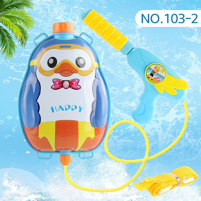 Juguetes de agua de playa para niños mochila de dibujos animados pistola de agua para niños y niñas rociador de agua de verano pistola de agua extraíble de gran capacidad