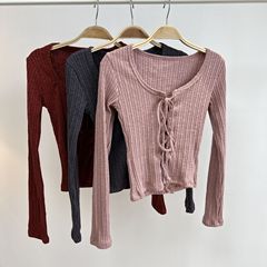 1121穿繩系帶針織開衫