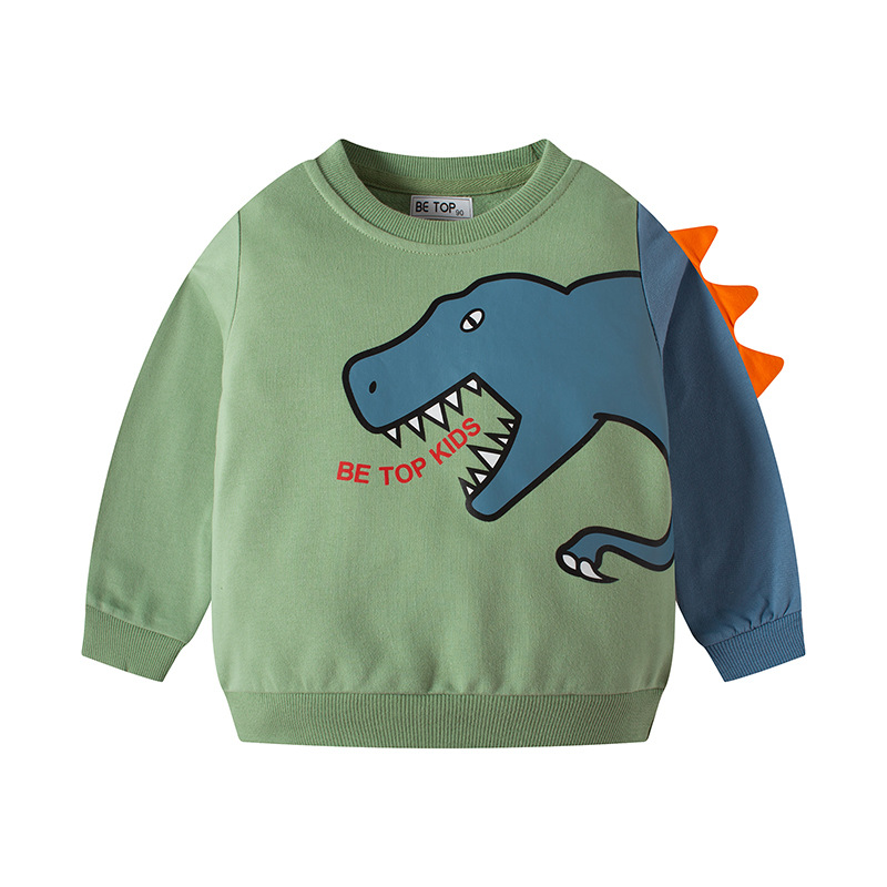 2023 nuevo suéter para niños dibujos animados dinosaurio tridimensional estilo coreano niños algodón ropa para niños al por mayor entrega de una sola pieza image 7