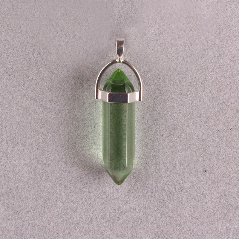 QuartzPointPendant石头水晶玛瑙子弹头六角柱项链吊坠天然水晶|undefined