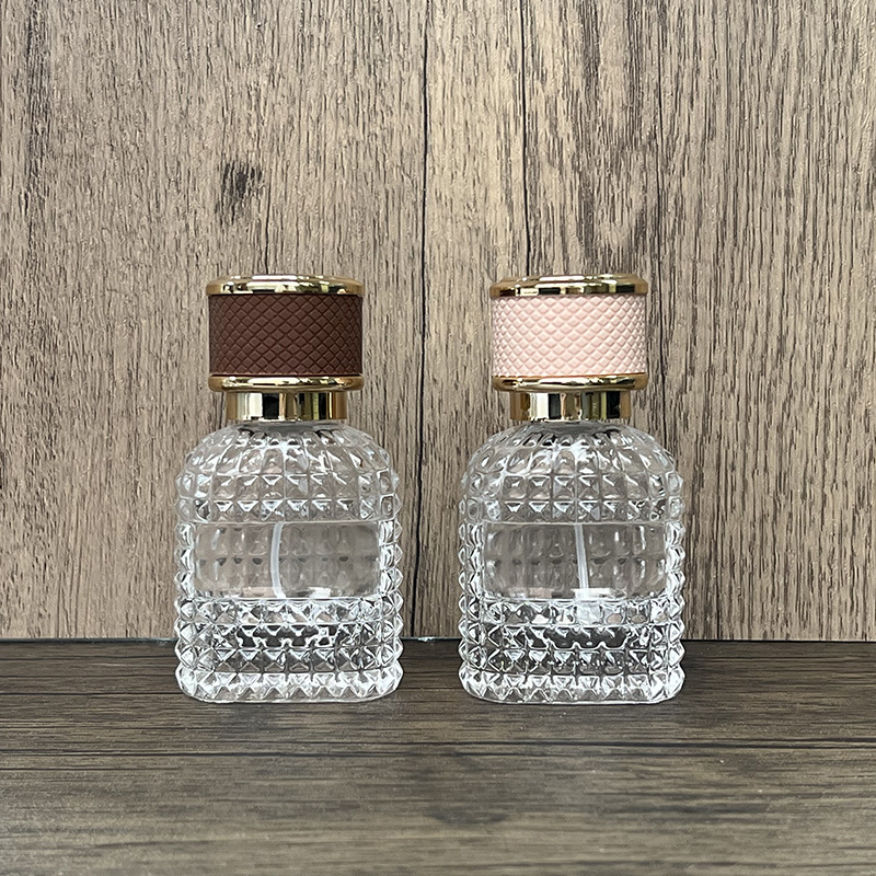 现货供应B253-30ml 菠萝网格透明玻璃香水瓶化妆品分装瓶喷雾空瓶