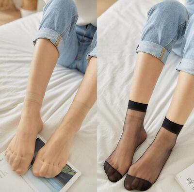 厂家批发女式水晶袜夏季水晶袜女士短丝袜对对袜子批发糖果袜热卖|ru