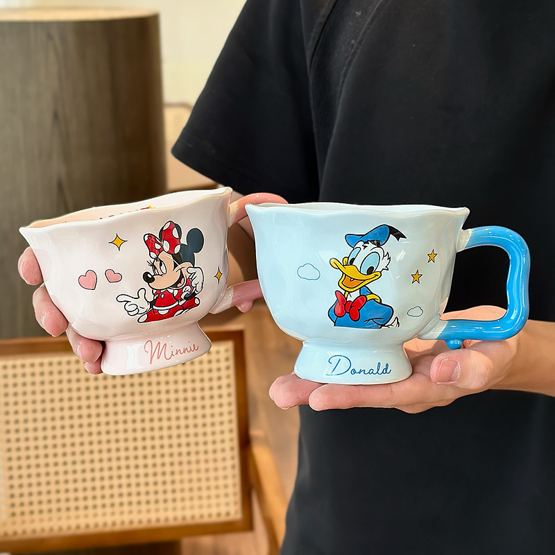 Mickey Mouse para niños tazas de agua casera tazas de desayuno de cerámica tazas lindas tazas de café de oficina dormitorio