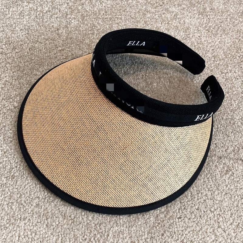 New summer women's net red cute cycling small fragrant wind big brim sports straw hat hairband empty hat hat wholesale New summer women's net red cute cycling small fragrant wind big brim sports straw hat hairband empty hat hat wholesale