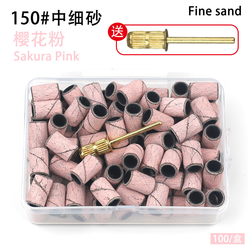 Amazon estilo caliente cabeza de lijado de uñas anillo de arena amoladora eléctrica anillo de arena de uñas caja de color funda de cojinete de montaje