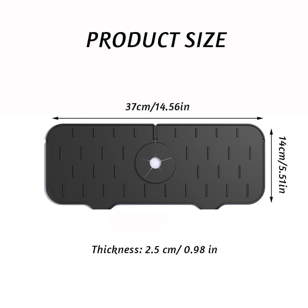Comercio exterior transfronterizo nuevo grifo de cocina de silicona mango a prueba de salpicaduras bandeja de recolección de goteo almohadilla de drenaje almohadilla de secado de esponja