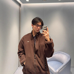 毒家版本现货正确版本MU家新款摇粒绒拉链夹克外套宽松版男女同款