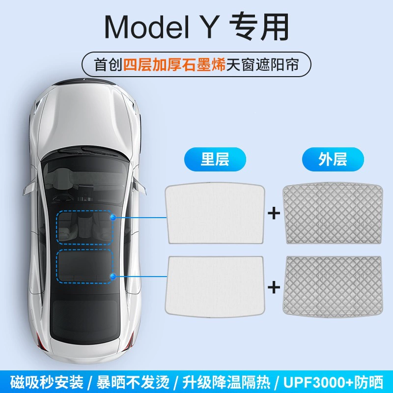Tesla, curtain, cooling canopy, increased thickness, new version, sun protection