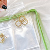 Jewelry storage book with zipper, accessory PVC, jewelry bag, handheld organizer bag, tear-off sheet