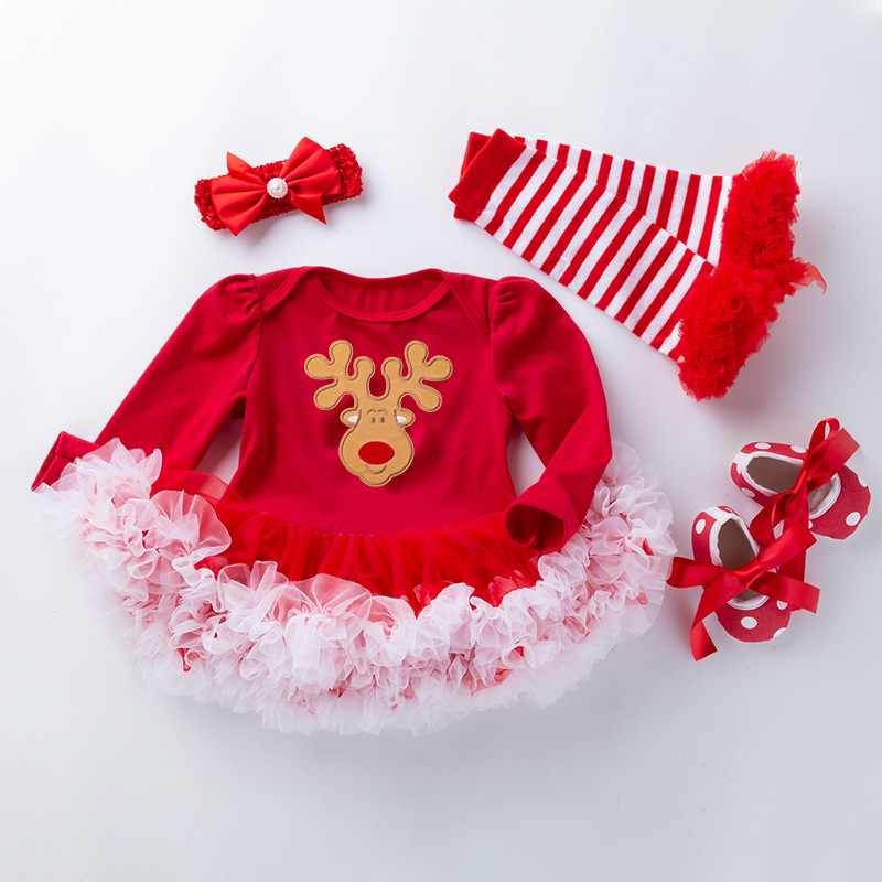 Christmas deer 4-piece set
