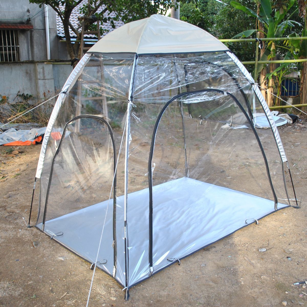 R1Y Fully Transparent Pvc Tent, Transparent Tent, Plant Outdoor Tent, Pvc Flower Room, Cold-Proof Tent, Sunshine