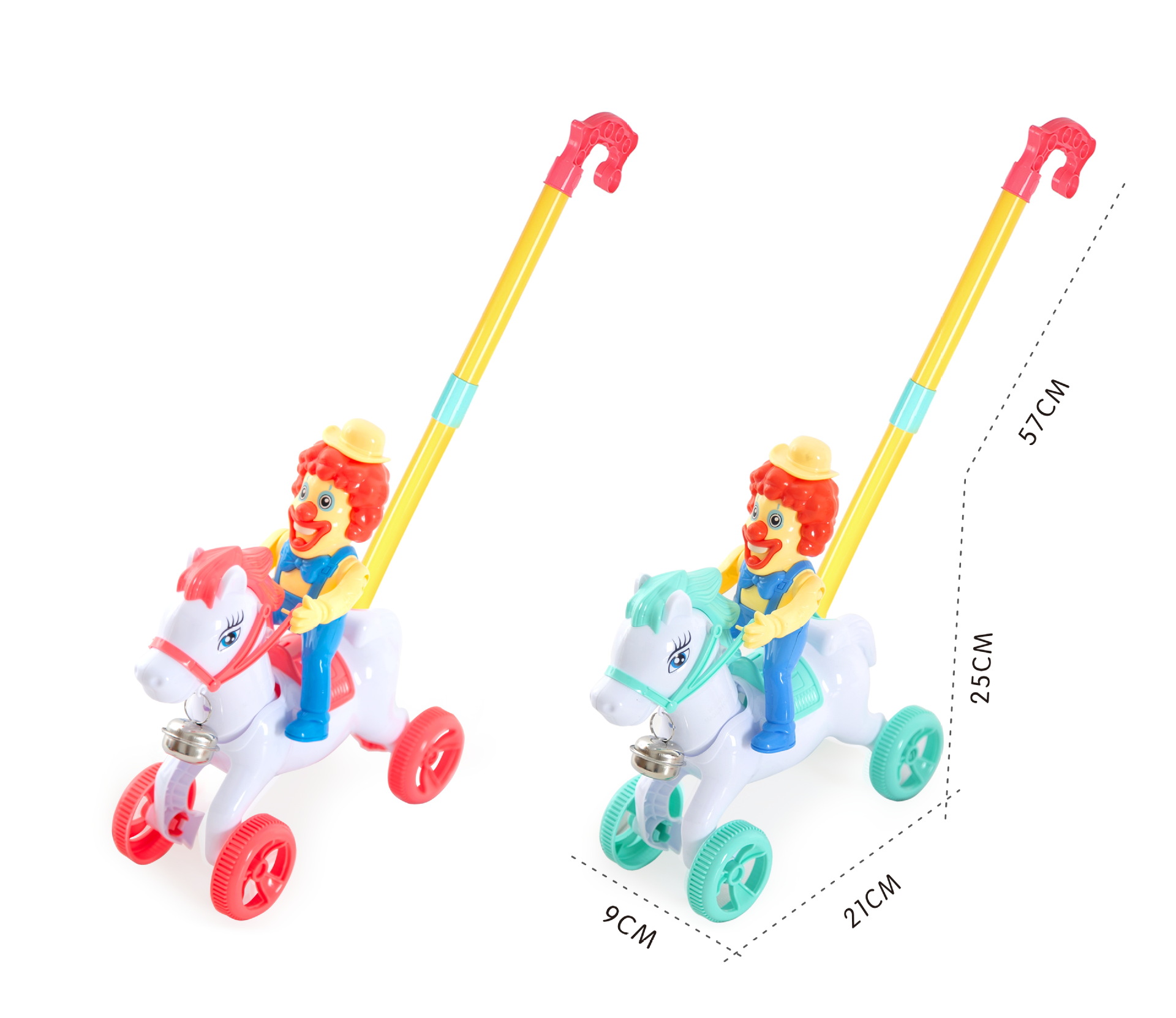 Carrito de Empuje para Bebé de Plástico con Sonido para Aprender a Caminar