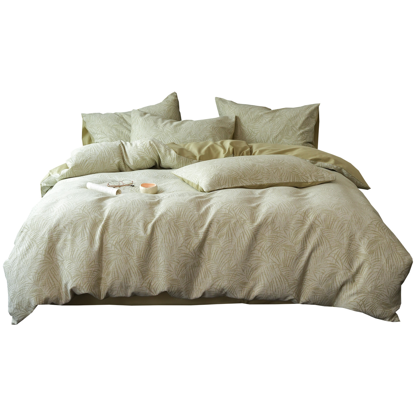 Cama de algodón simple de tres capas de hilo de cuatro piezas de algodón puro 2025 nuevo colcha de cama general de cuatro estaciones