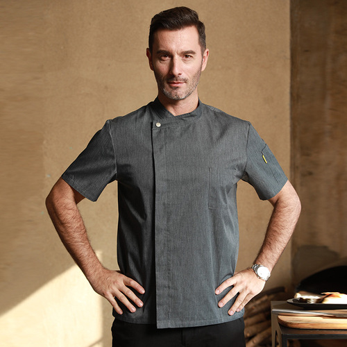 Men's Chef Uniform Long Sleeve Short Sleeve Hotel Western Restaurant Kitchen Canteen Catering Pastry Pure White Chef Wear Wholesale
