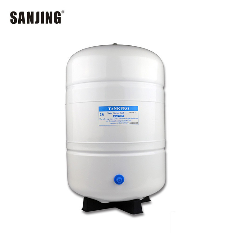 En stock purificador de agua RO 6G barril de presión 6 galones hogar Cubo de almacenamiento de la máquina de agua pura de acero blanco pintura de metal a prueba de explosiones