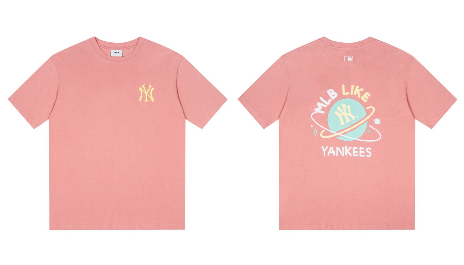 Fábrica al por mayor nueva moda Coreana de alta calidad impresa algodón manga corta hombres y mujeres mismo estilo pareja camiseta suelta soporte código de escaneo